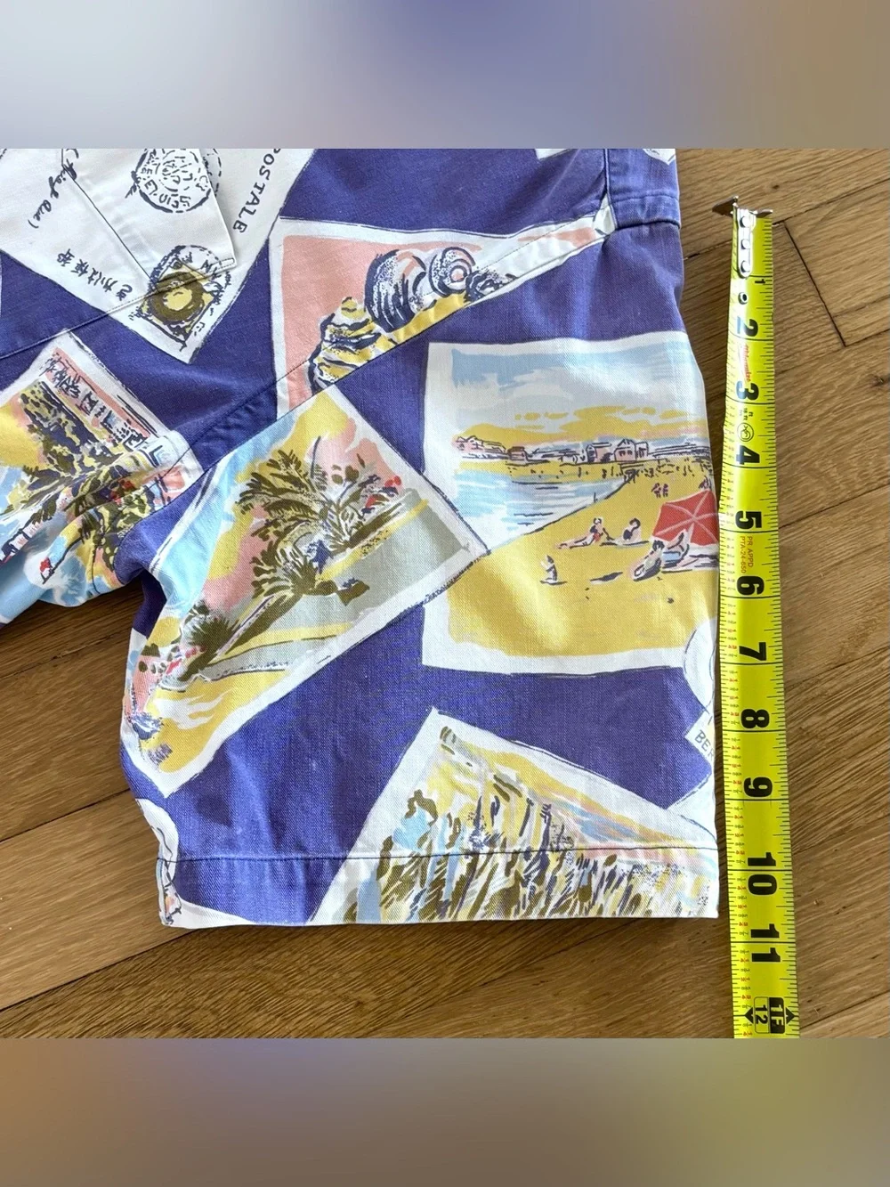Vintage Polo Ralph Lauren Postcard Shirt 90s Lobster Bermuda Purple Beach L